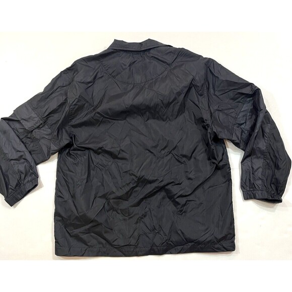 Vintage Y2k Nike Kids Unisex Black Windbreaker Silver Tag Early 2000s M 10/12 - Picture 2 of 6